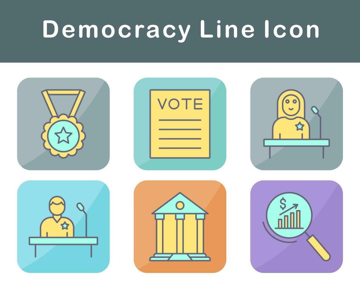 Democracy Vector Icon Set