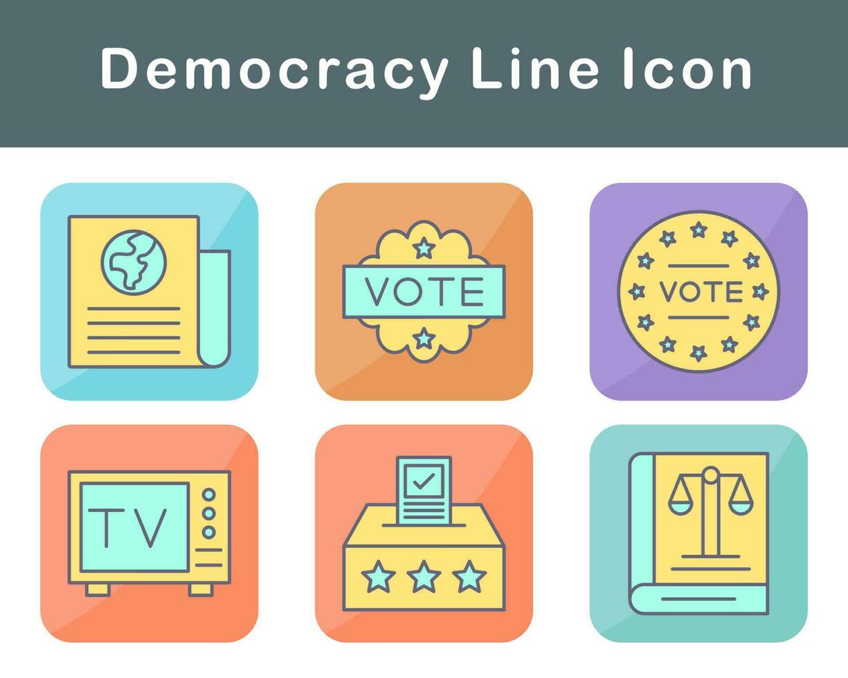 Democracy Vector Icon Set