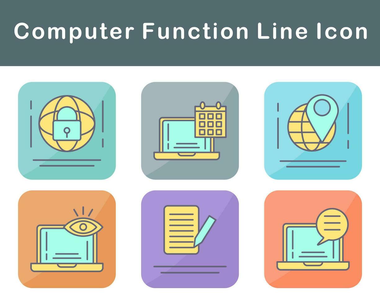 Computer Function Vector Icon Set 20650585 Vector Art at Vecteezy