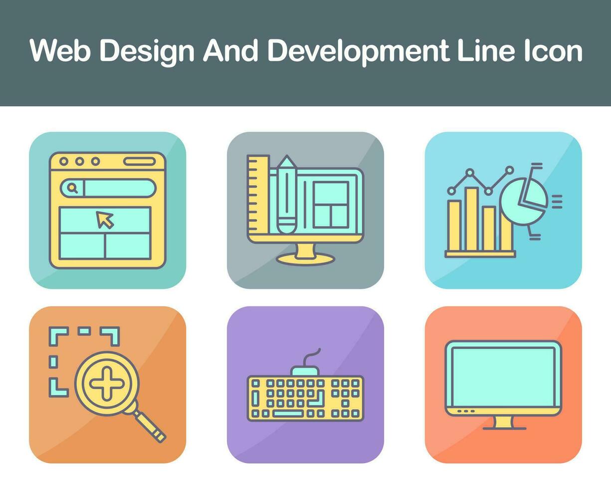 Web Design And Development Vector Icon Set
