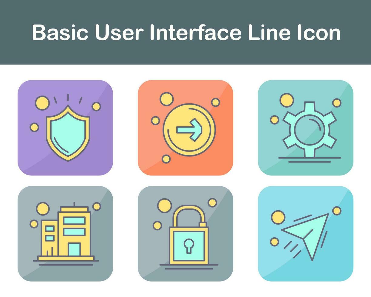 Basic User Interface Vector Icon Set