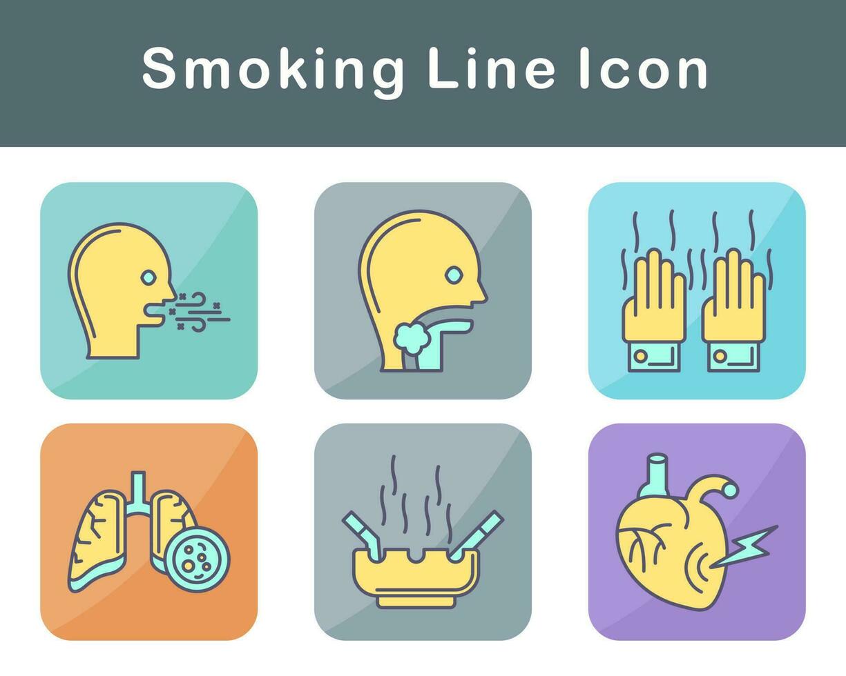 de fumar vector icono conjunto