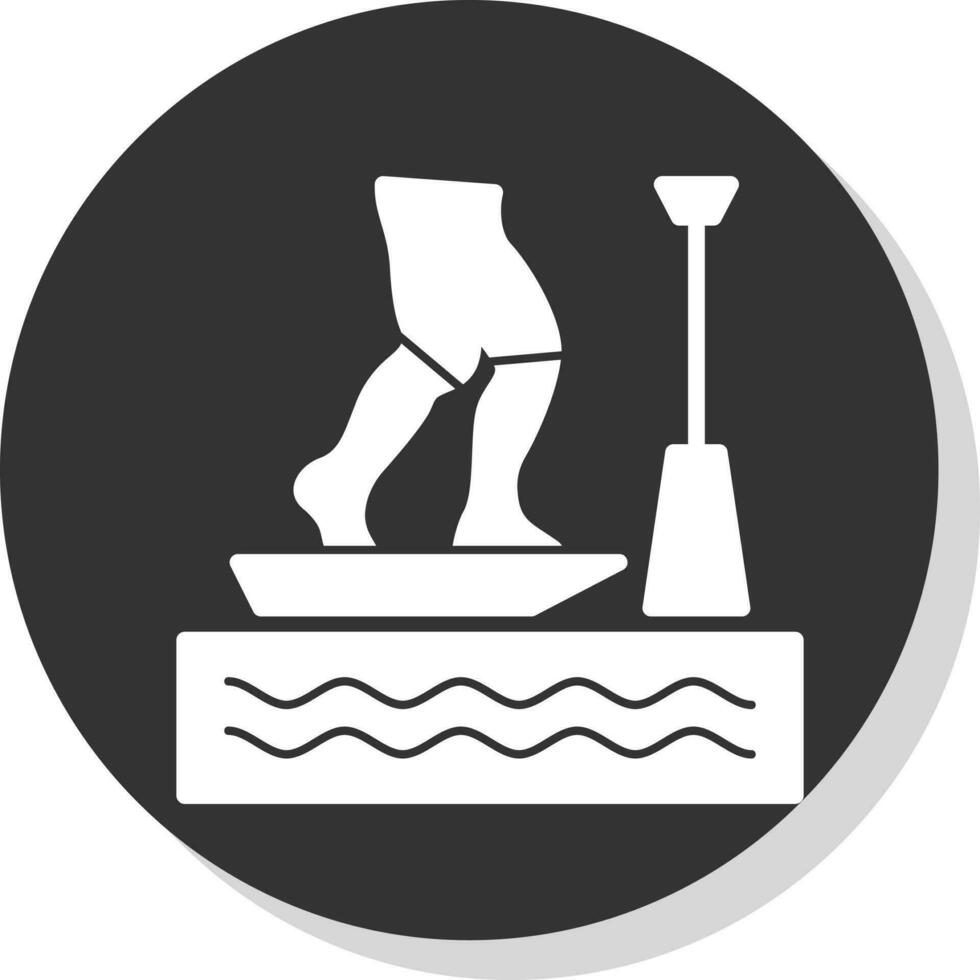 Standup Paddleboarding Vector Icon Design