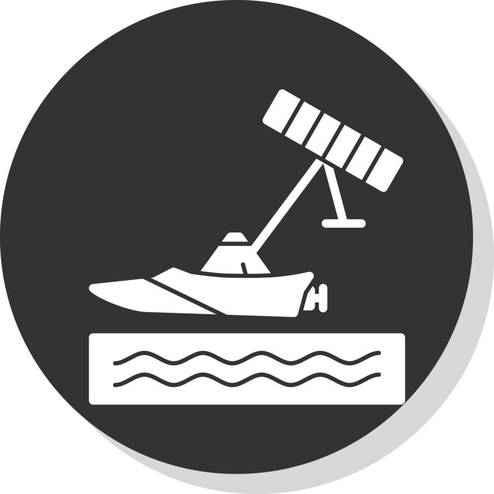 diseño de icono de vector de kitesurf