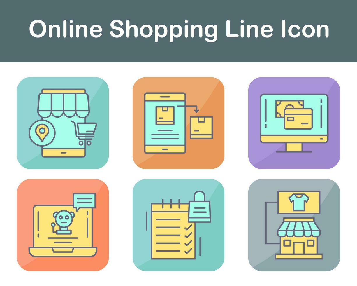 Online Shopping Vector Icon Set