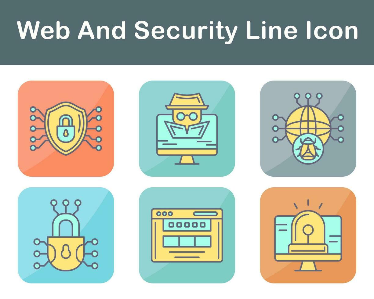 Web And Security Vector Icon Set
