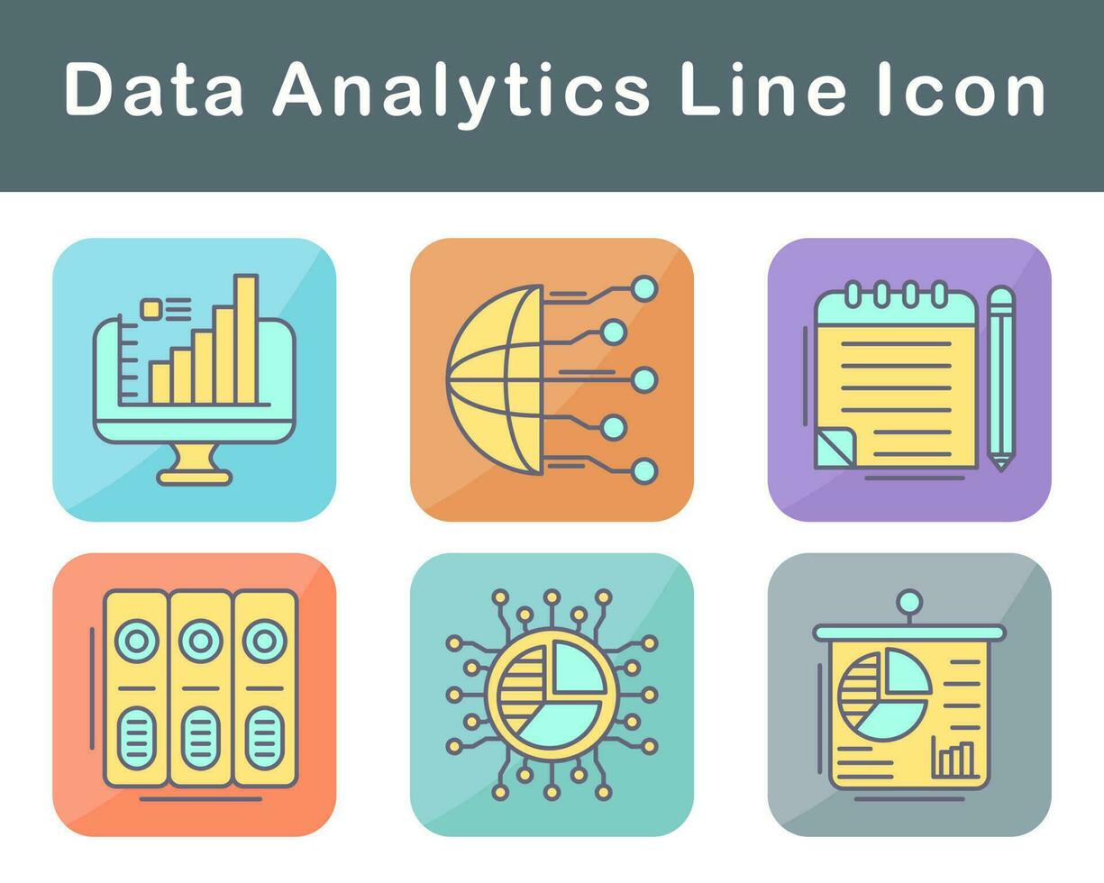 Data Analytics Vector Icon Set