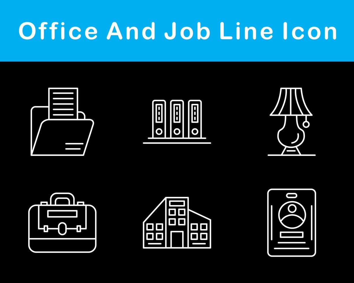 Work Office And Job Vector Icon Set