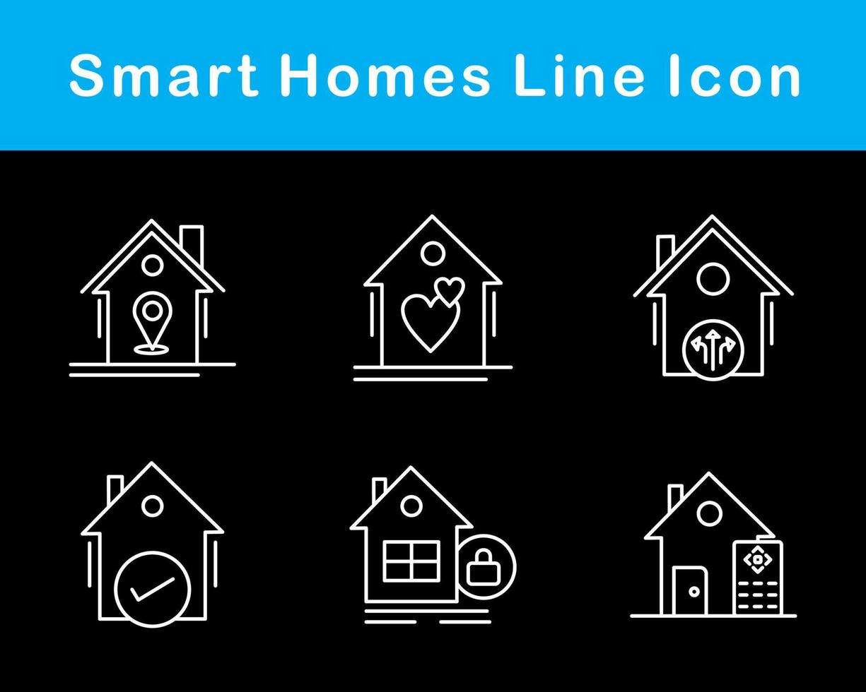 inteligente casas vector icono conjunto