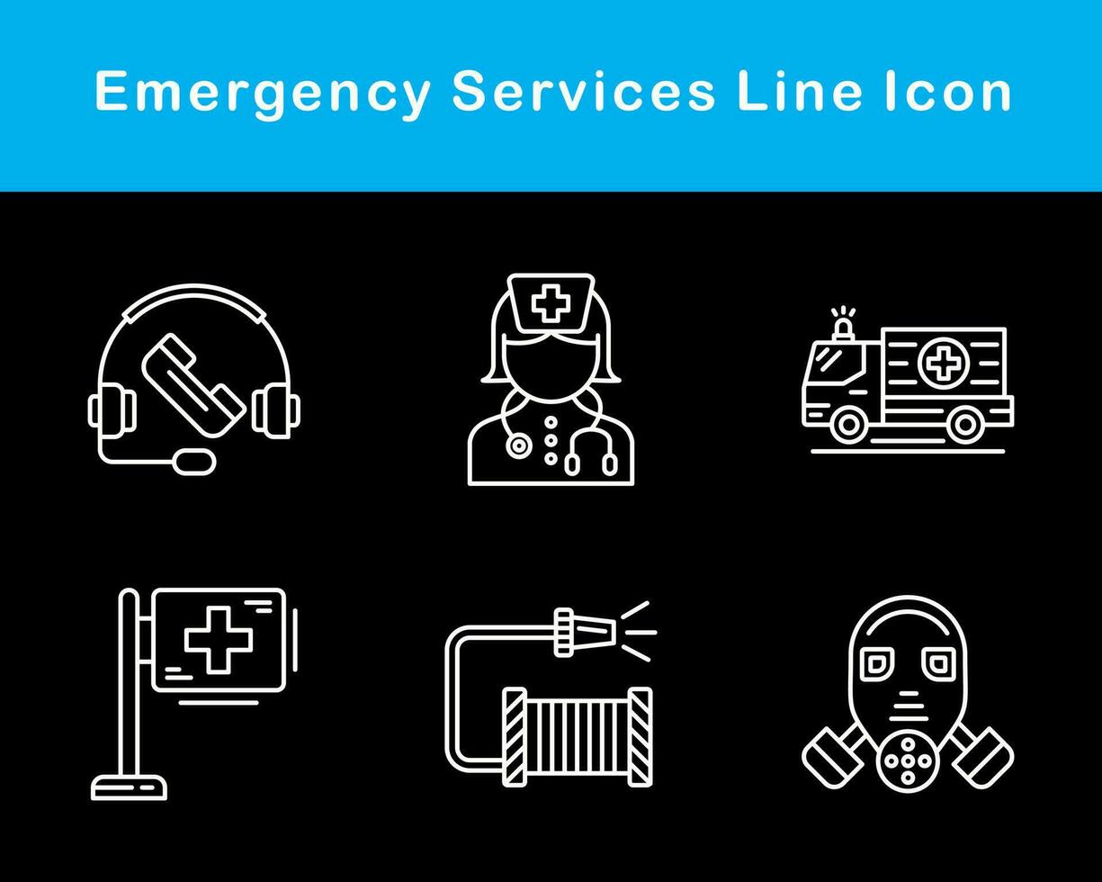 Emergency Services Vector Icon Set