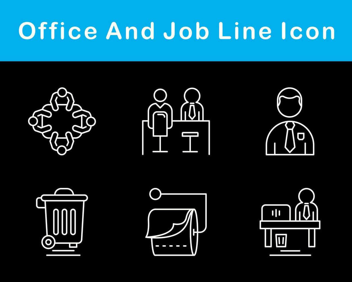 Work Office And Job Vector Icon Set