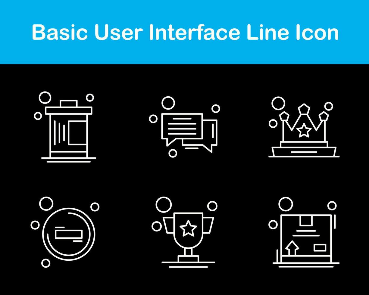 Basic User Interface Vector Icon Set