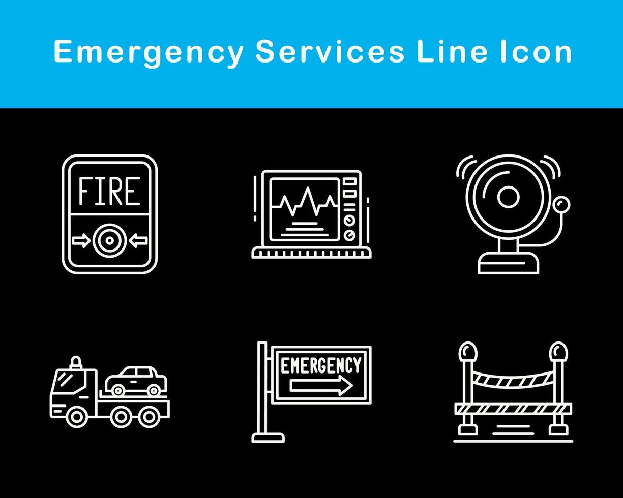 Emergency Services Vector Icon Set