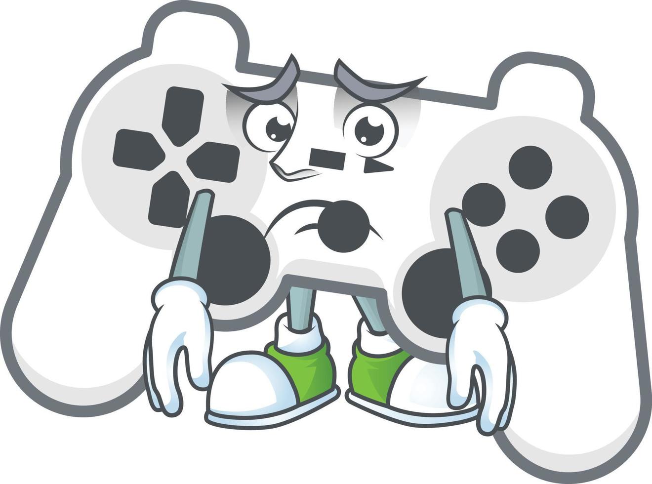 White joystick icon design vector