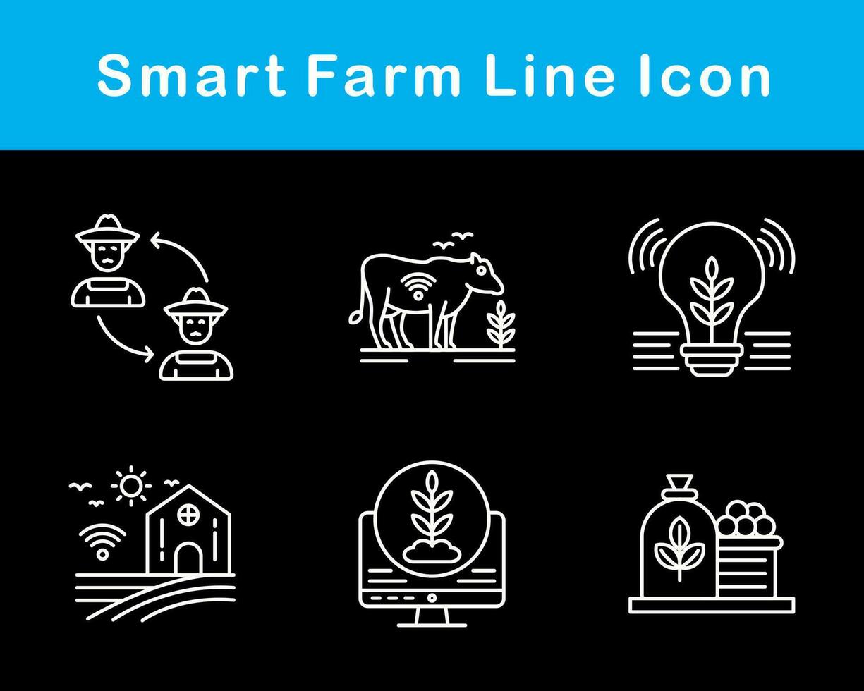 Smart Farm Vector Icon Set