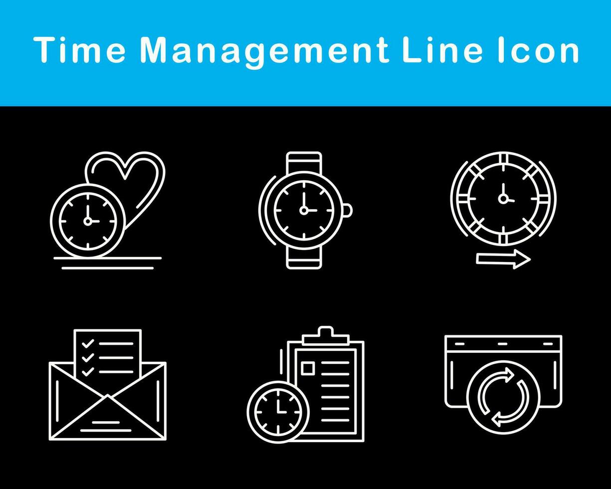 Time Management Vector Icon Set