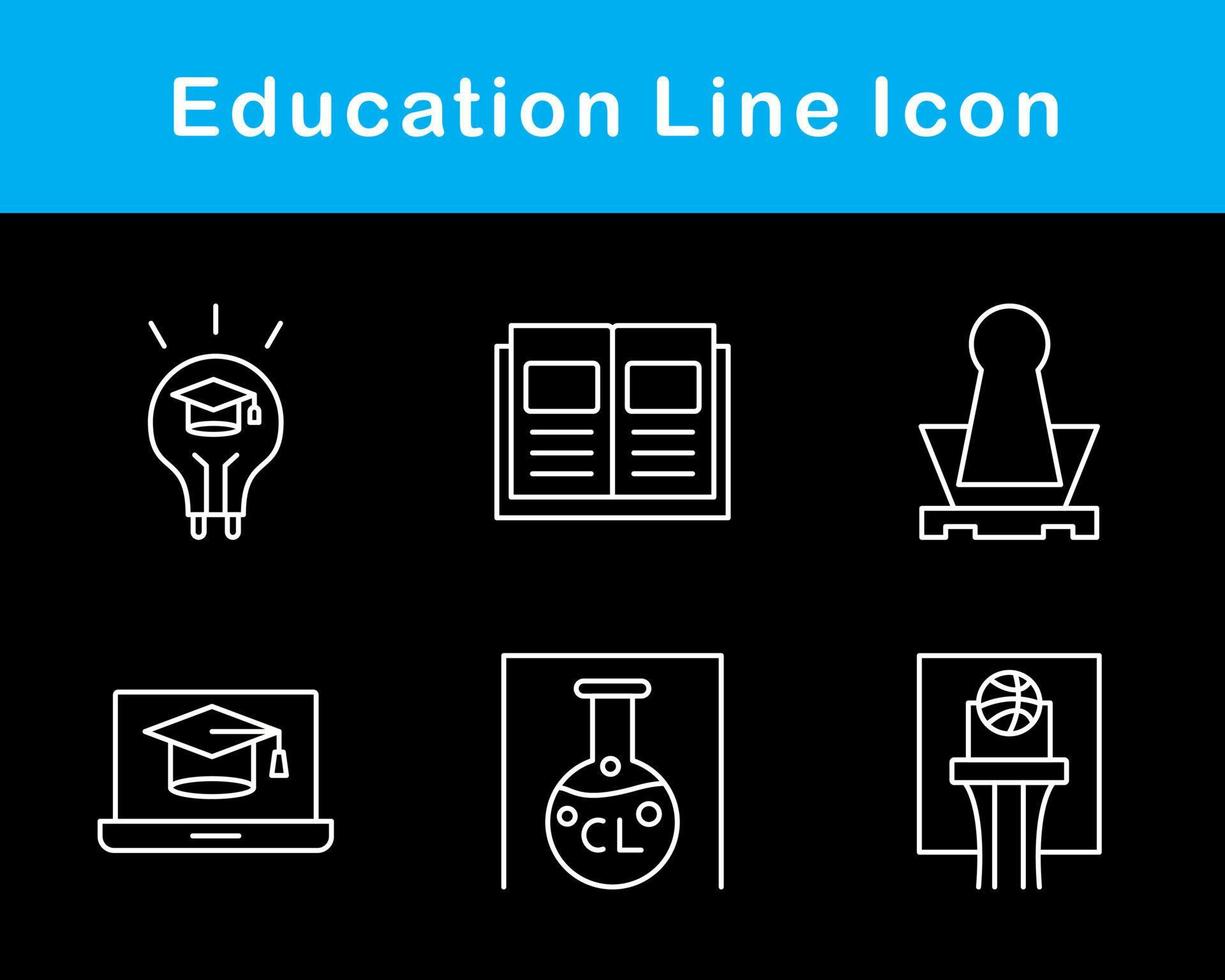 conjunto de iconos de vector de educación