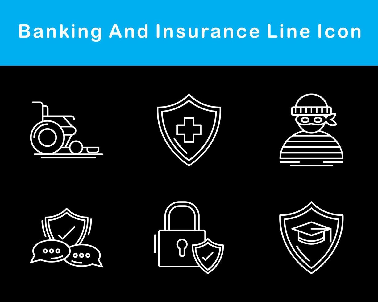 Banking And Insurance Vector Icon Set