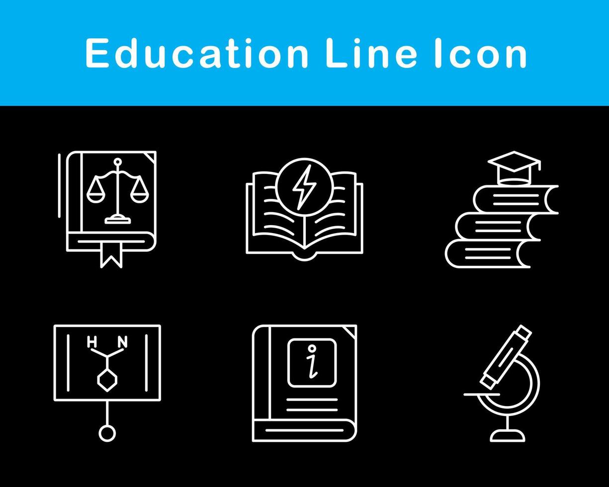 conjunto de iconos de vector de educación