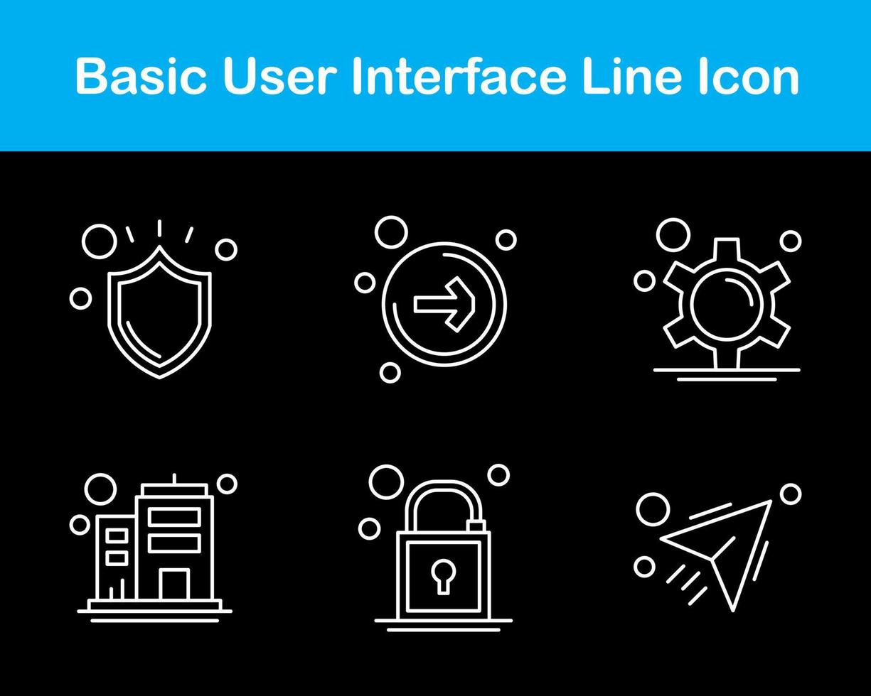 básico usuario interfaz vector icono conjunto