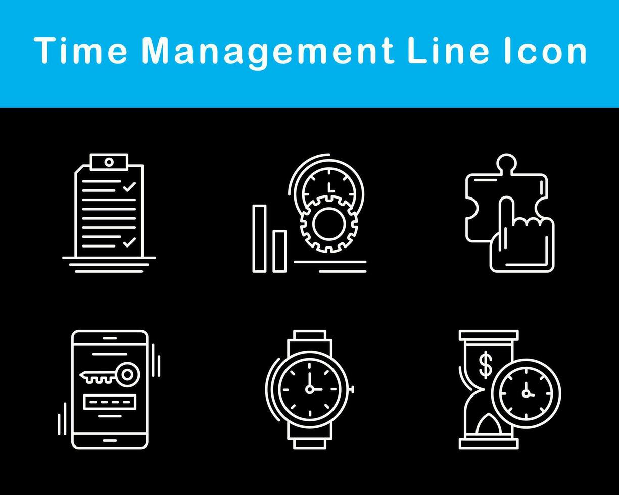 Time Management Vector Icon Set