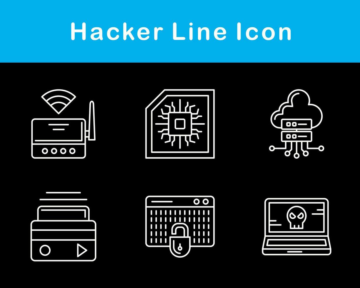 Hacker Vector Icon Set