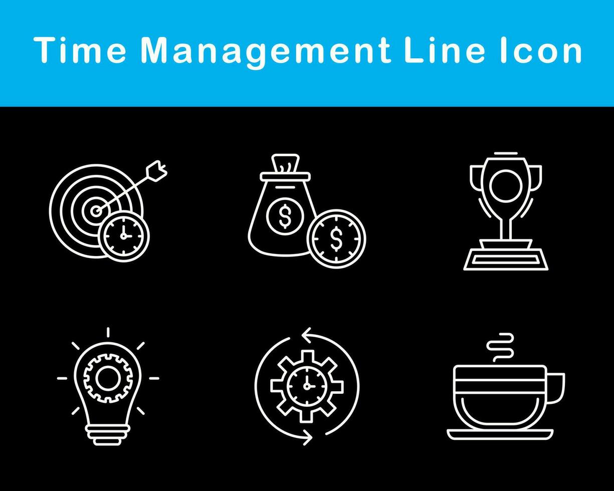 Time Management Vector Icon Set