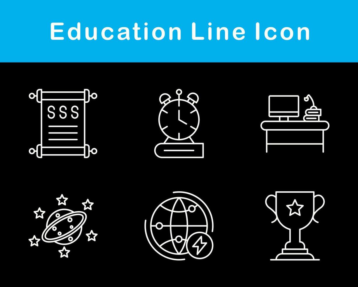 conjunto de iconos de vector de educación