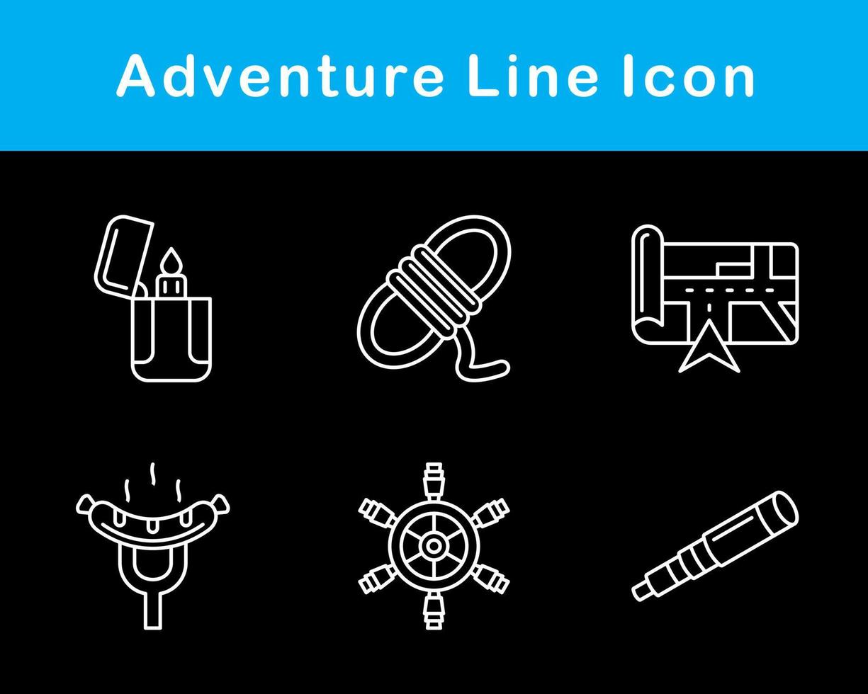 conjunto de iconos de vector de aventura