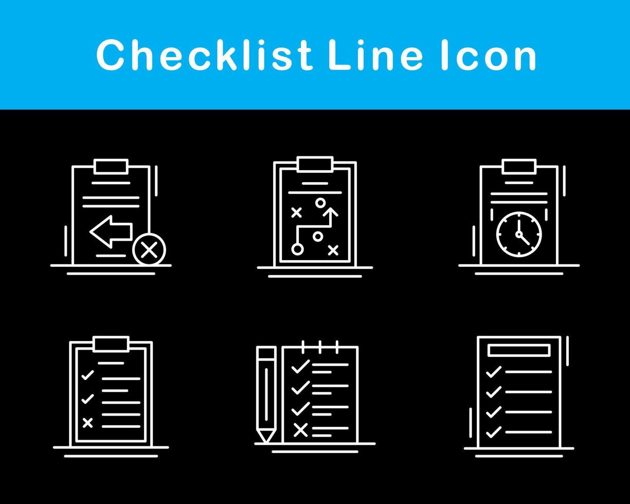 Lista de Verificación vector icono conjunto