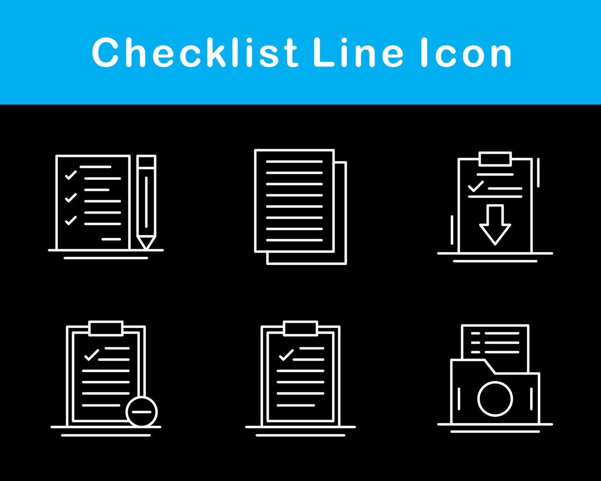 Lista de Verificación vector icono conjunto