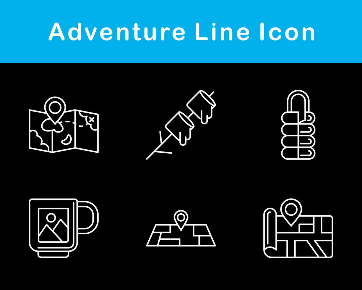 conjunto de iconos de vector de aventura