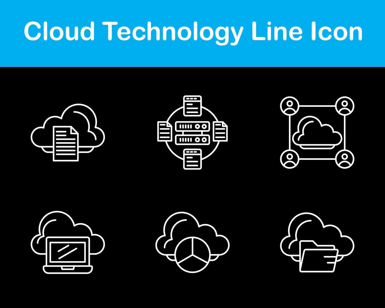 Cloud Technology Vector Icon Set