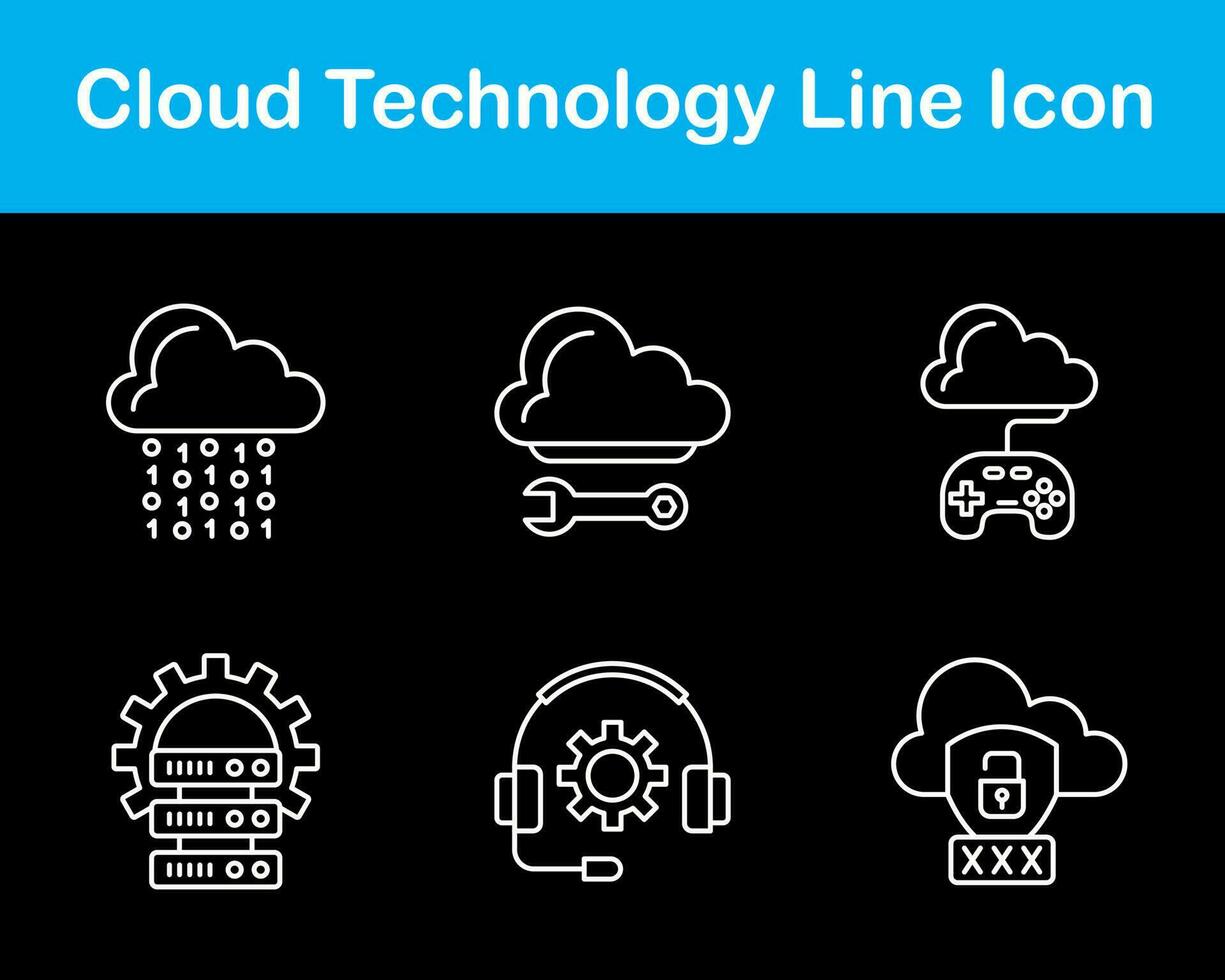 Cloud Technology Vector Icon Set