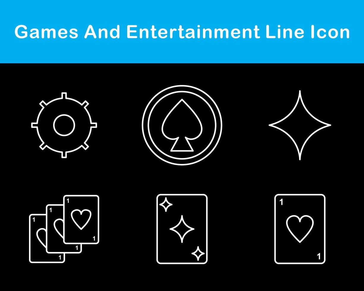 Games And Entertainment Vector Icon Set