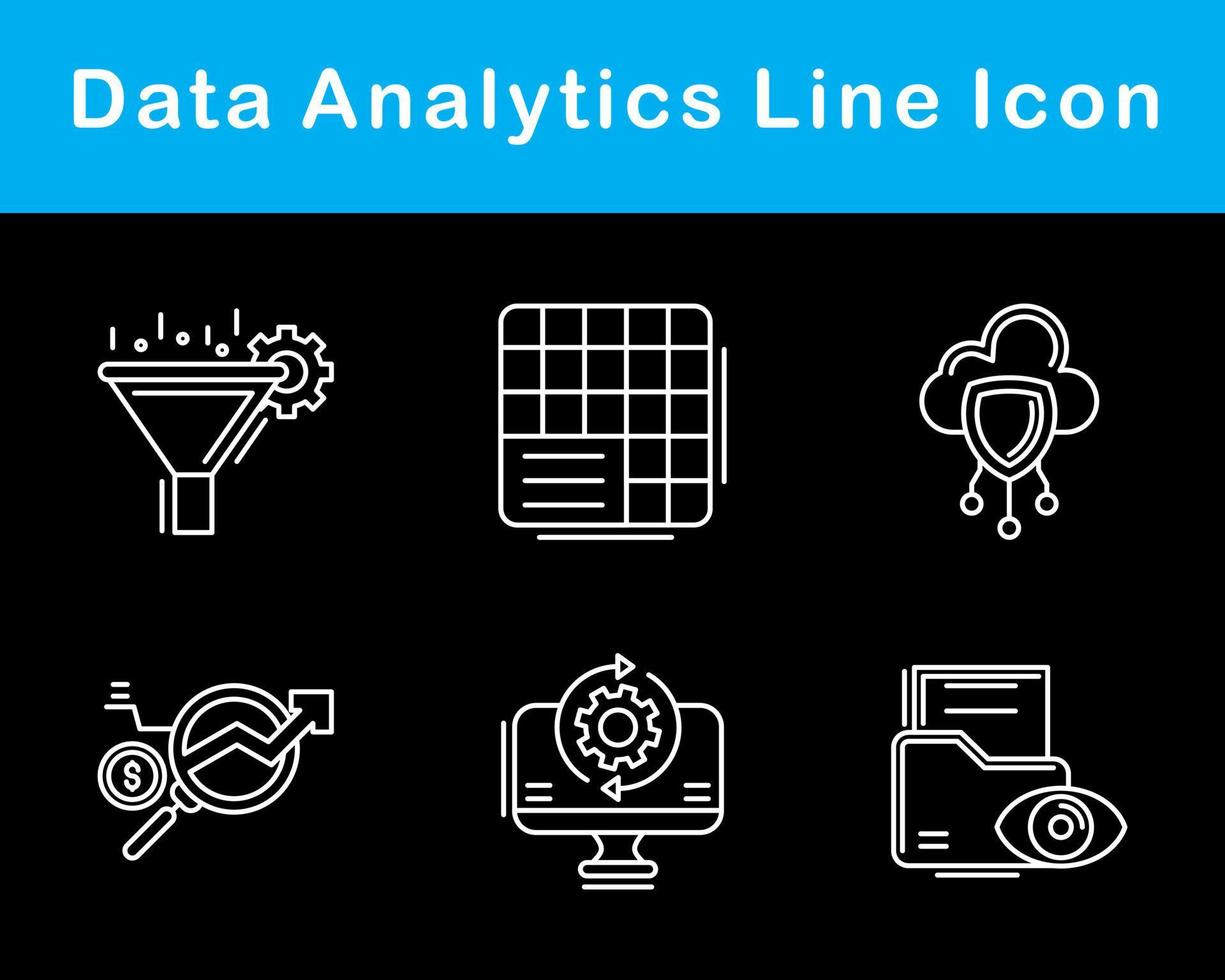 Data Analytics Vector Icon Set 20651453 Vector Art at Vecteezy