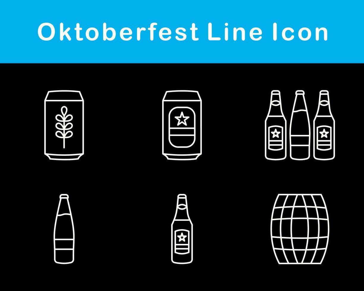 Oktoberfest vector icono conjunto