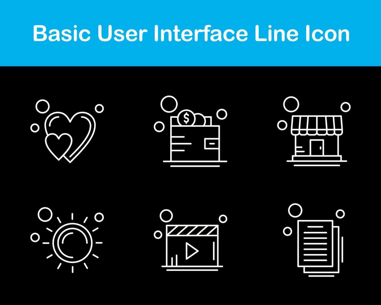 básico usuario interfaz vector icono conjunto