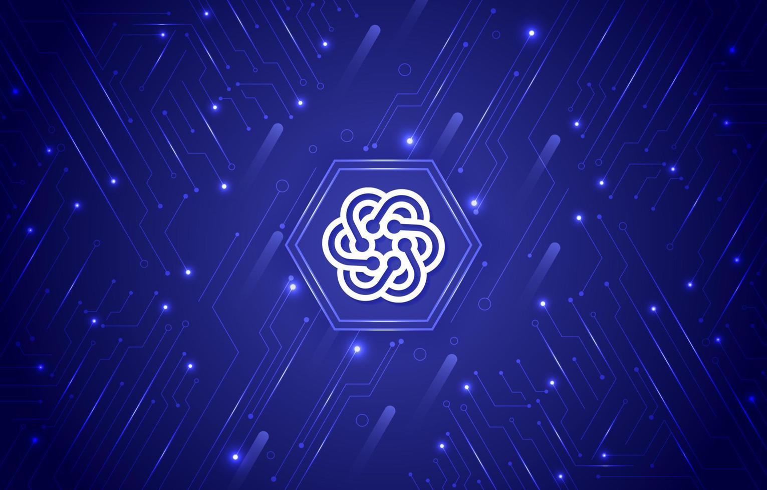 Artificial Intelligence Chat Bot Background vector