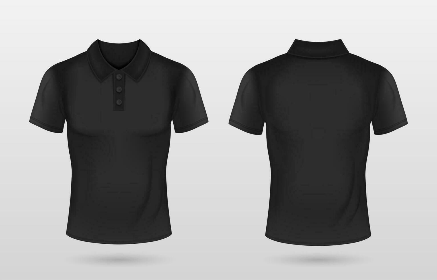 3D Black Polo Shirts vector