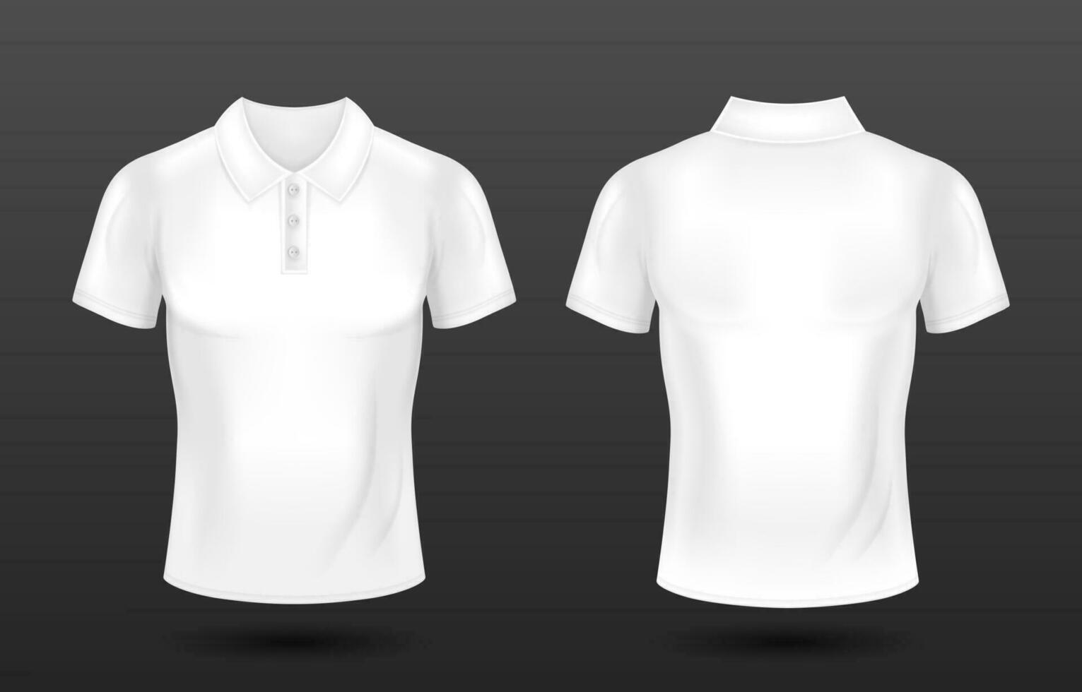 3D White Polo Shirts vector