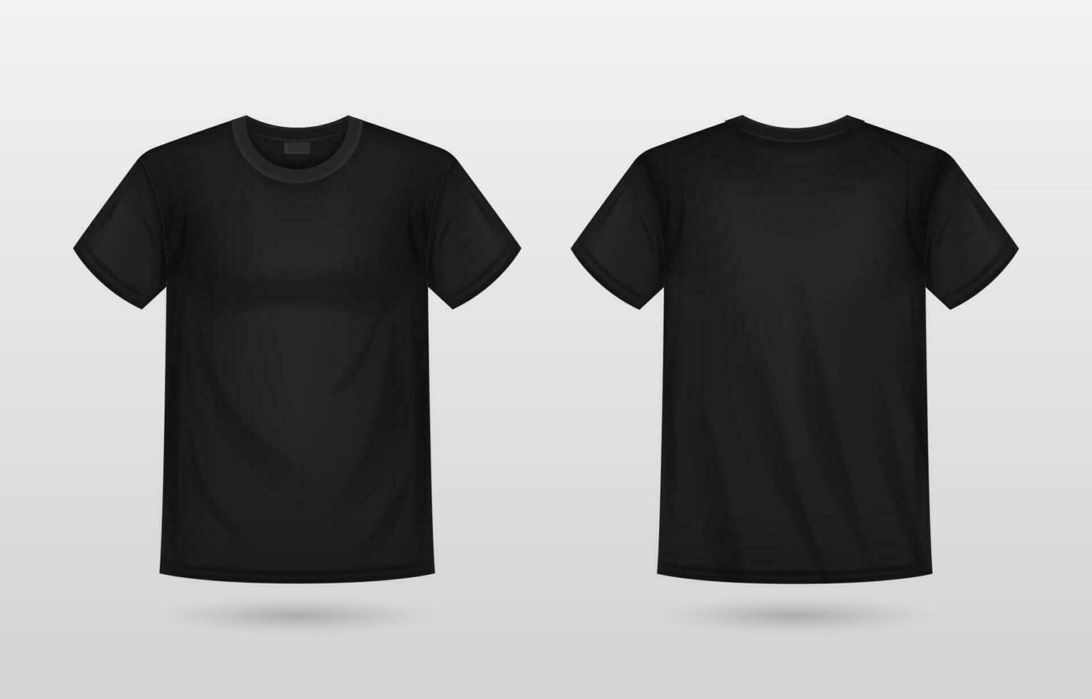 3d negro camiseta Bosquejo vector