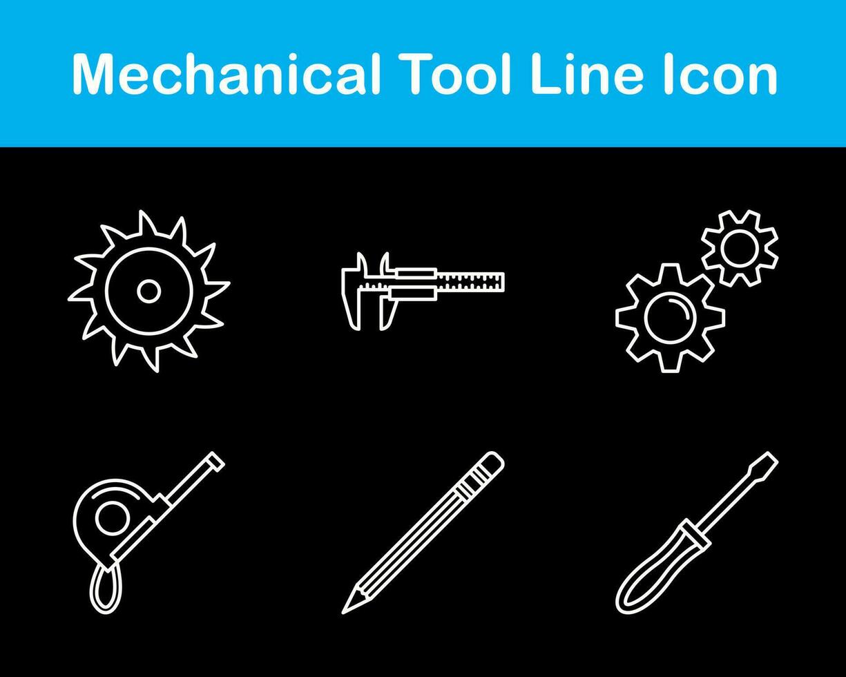 Mechanical Tool Vector Icon Set