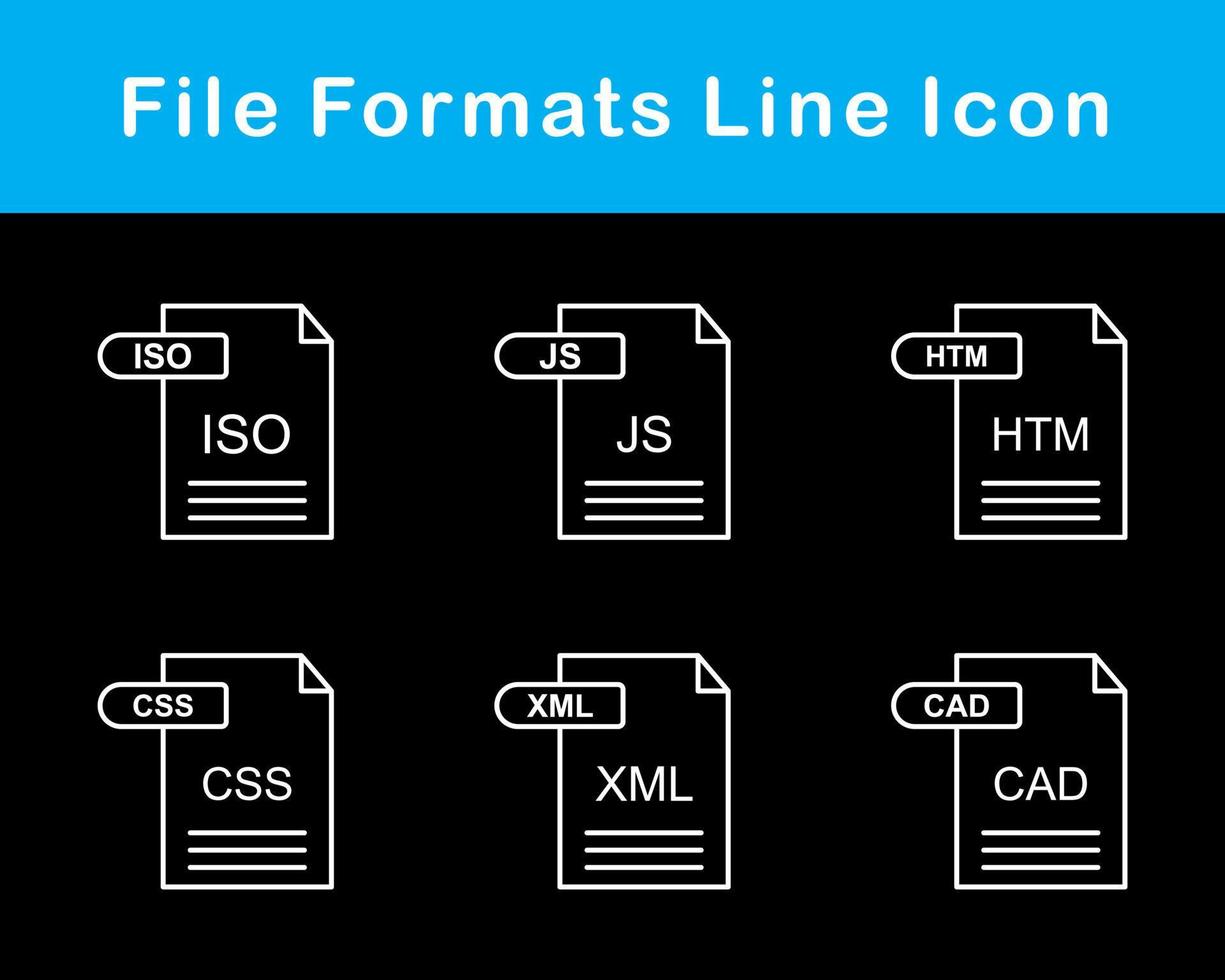 archivo formatos vector icono conjunto