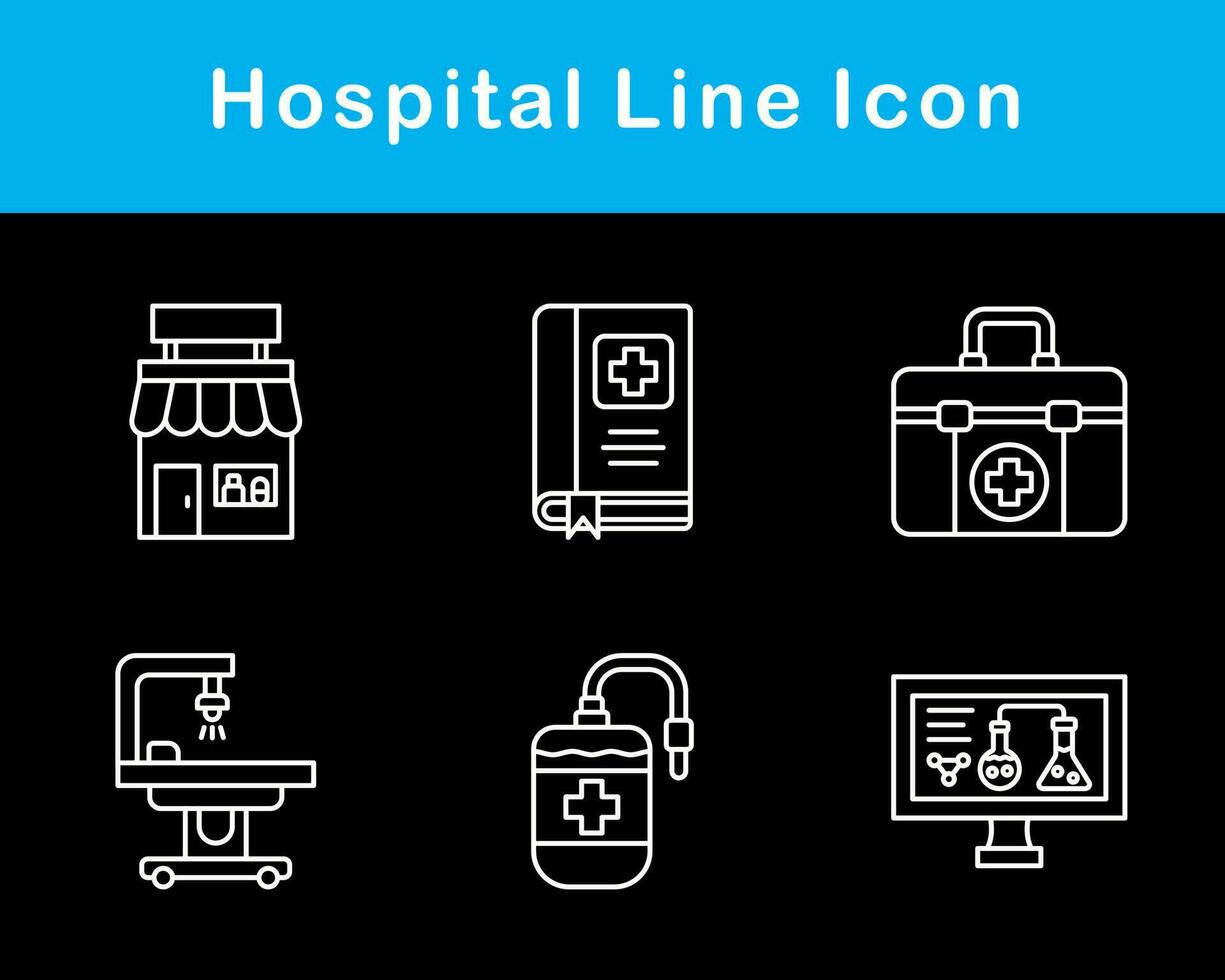 hospital vector icono conjunto