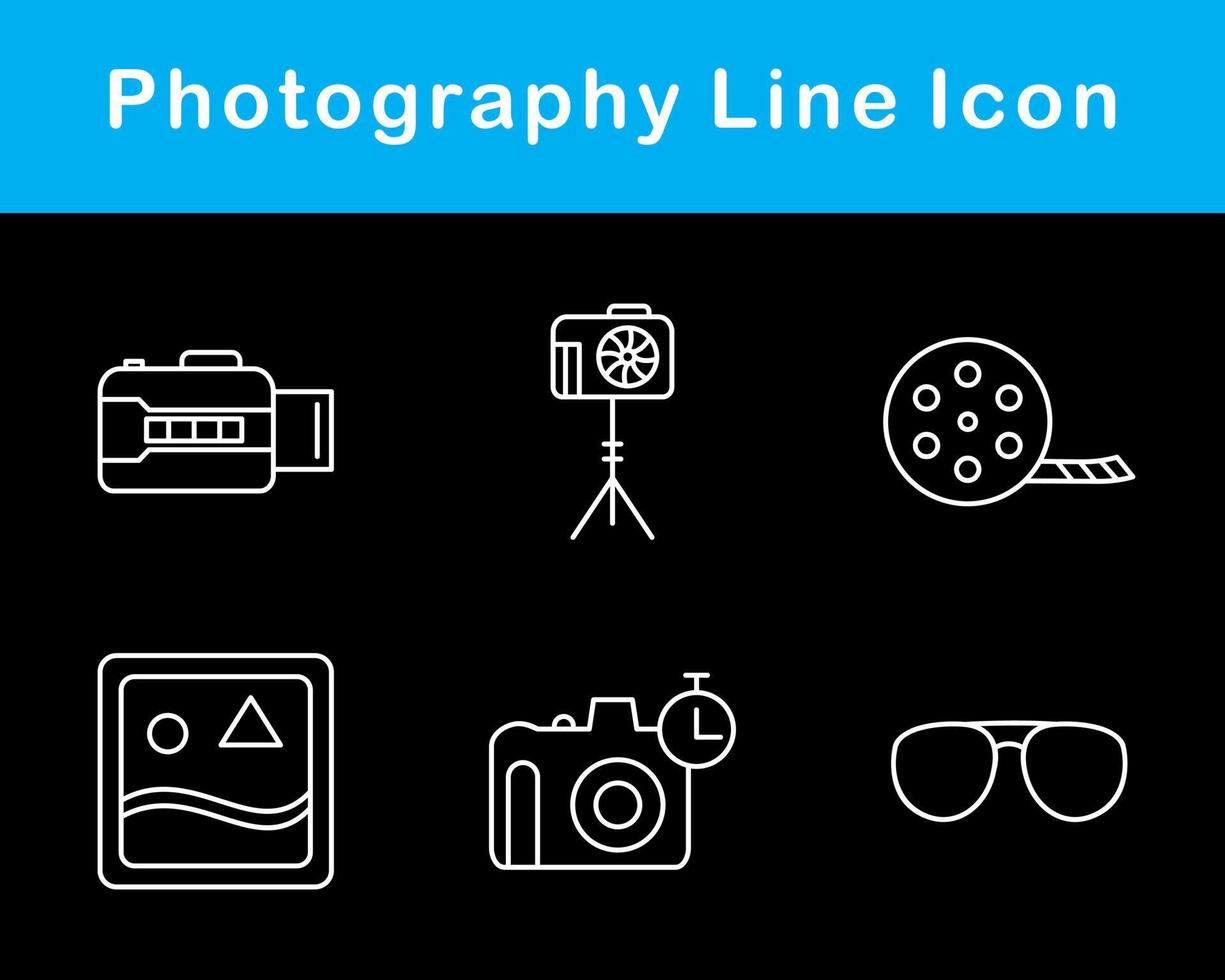 fotografía vector icono conjunto