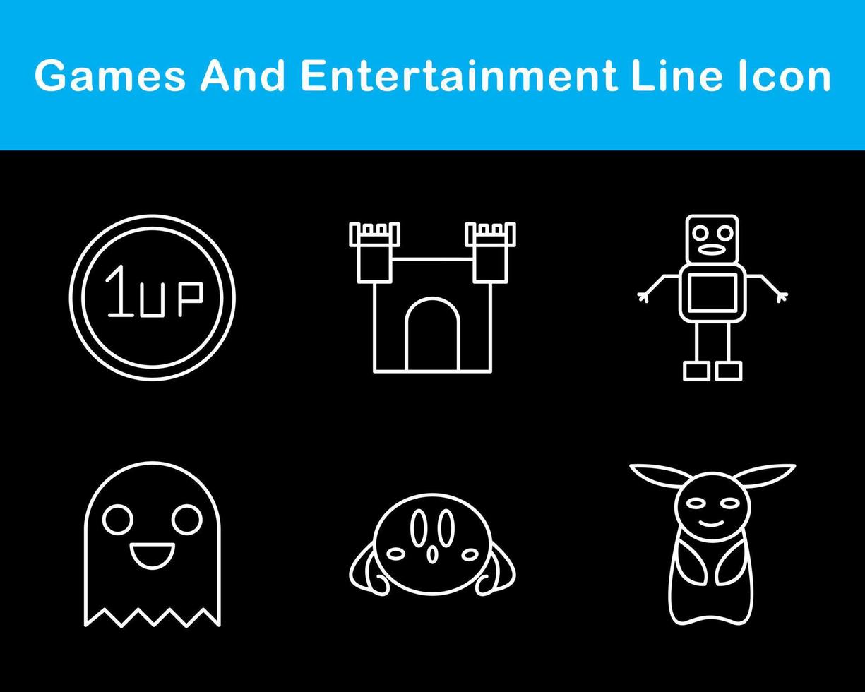 Games And Entertainment Vector Icon Set