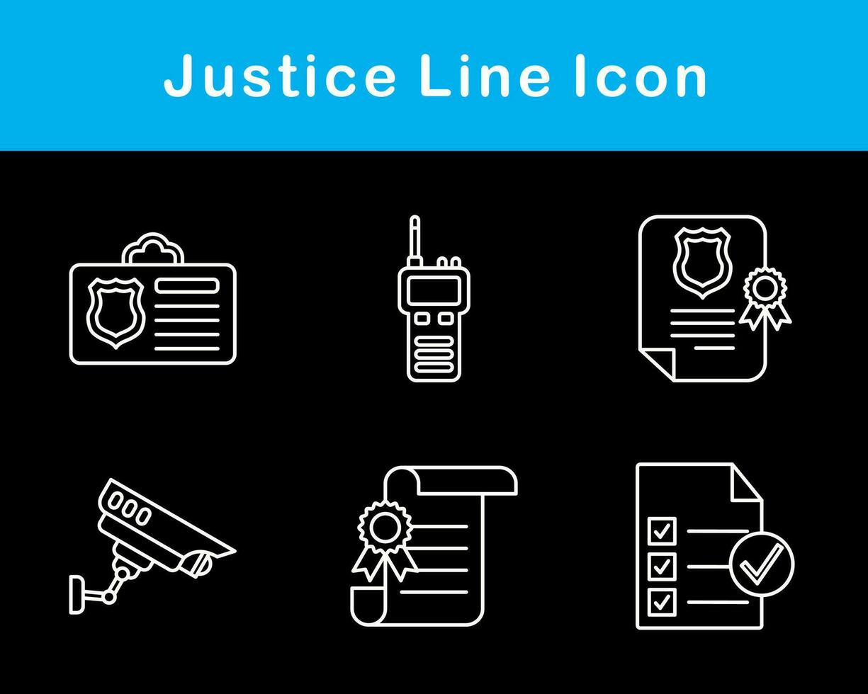 Justice Vector Icon Set