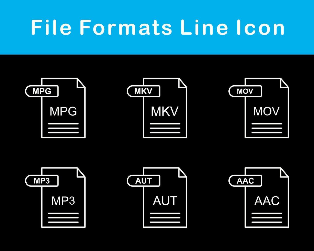 archivo formatos vector icono conjunto