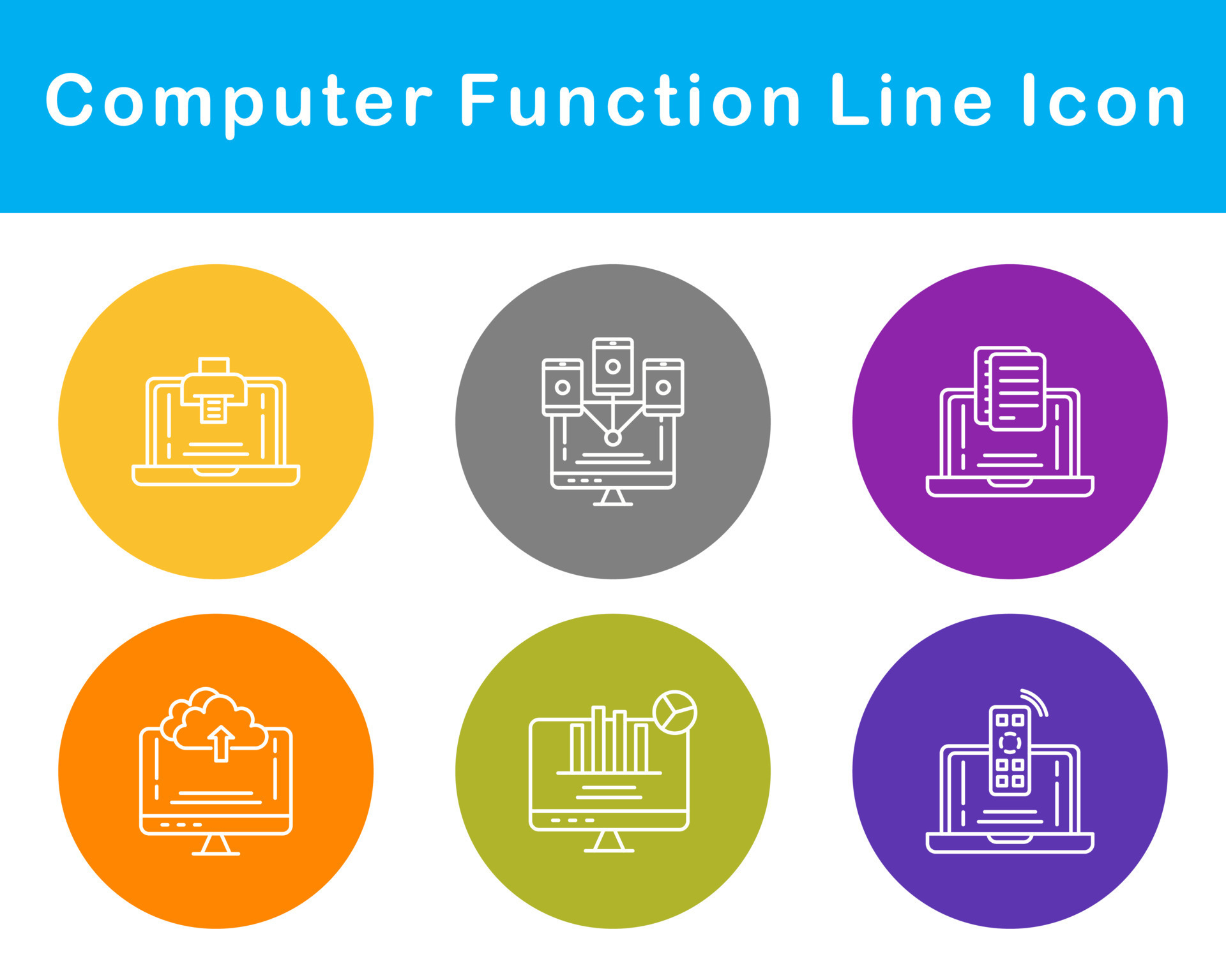 Computer Function Vector Icon Set 20651736 Vector Art at Vecteezy